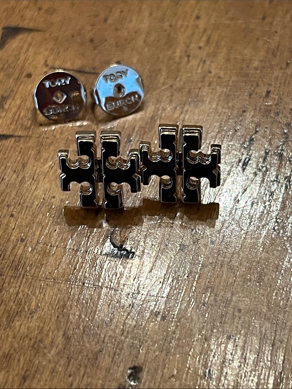 Tory Burch logo stud earrings